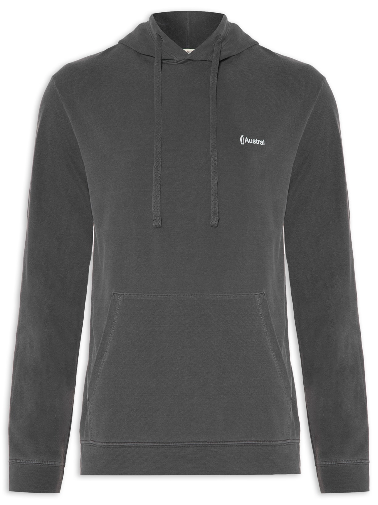 Casaco Masculino De Moletom Estonado Capuz - Preto