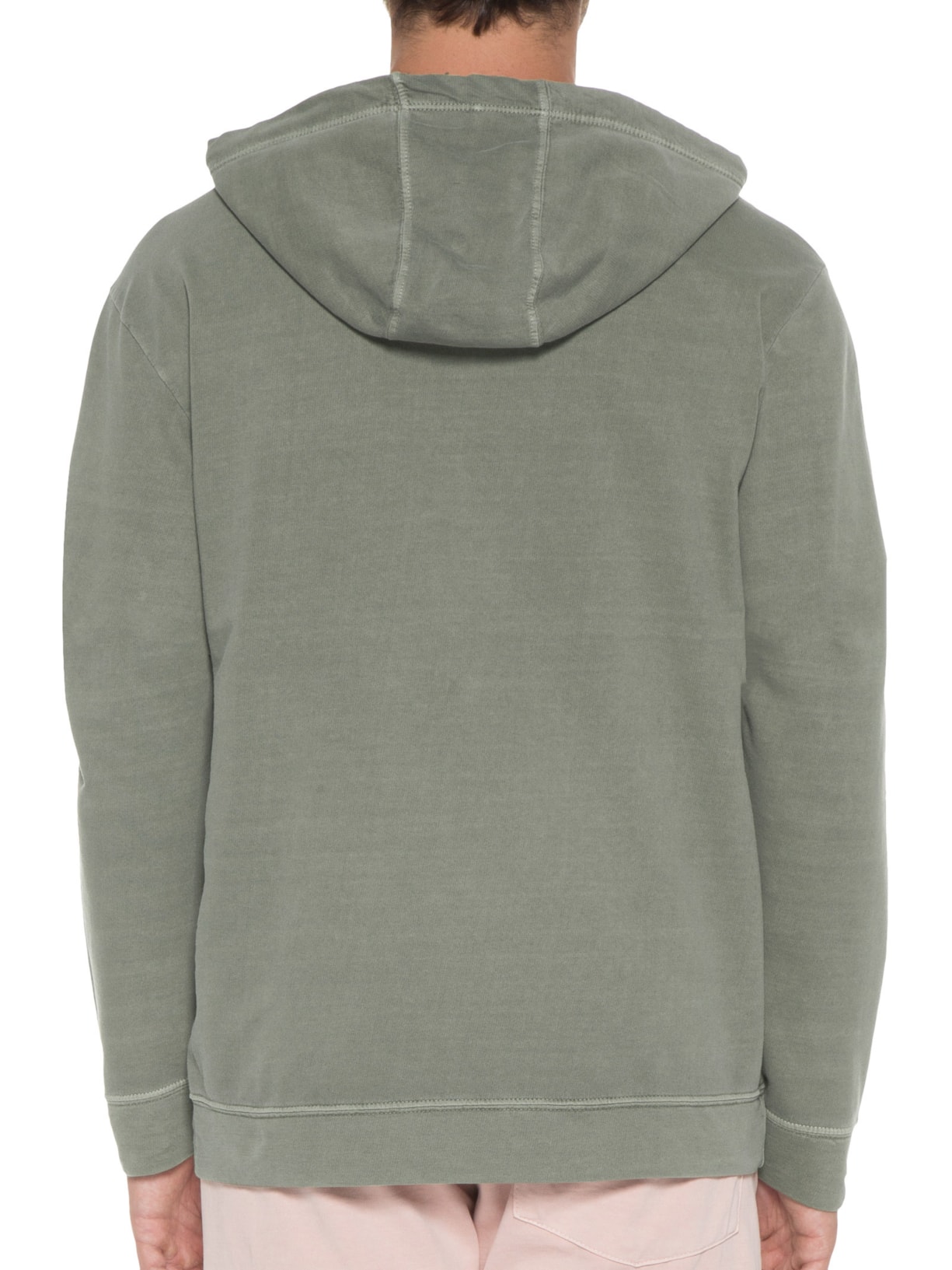 Casaco Masculino De Moletom Estonado Capuz Verde Austral