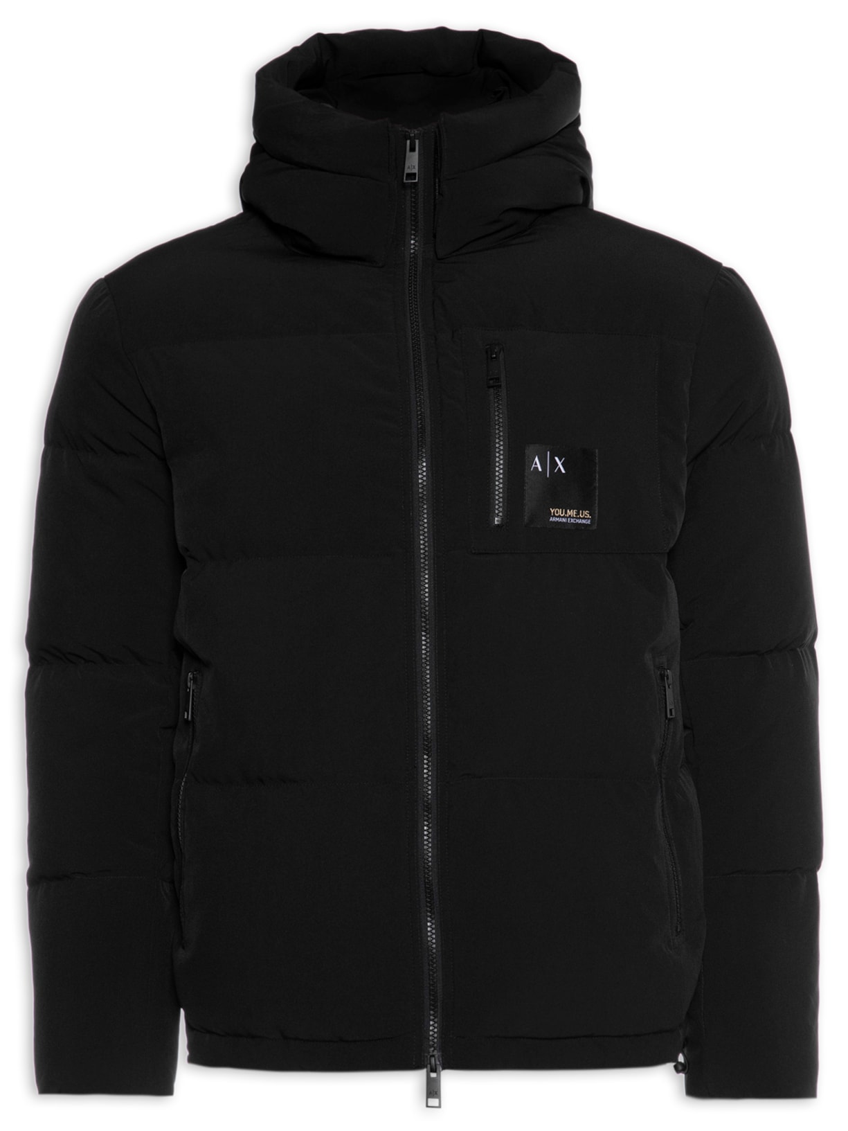 Casaco Masculino De Tecido Plano - Preto