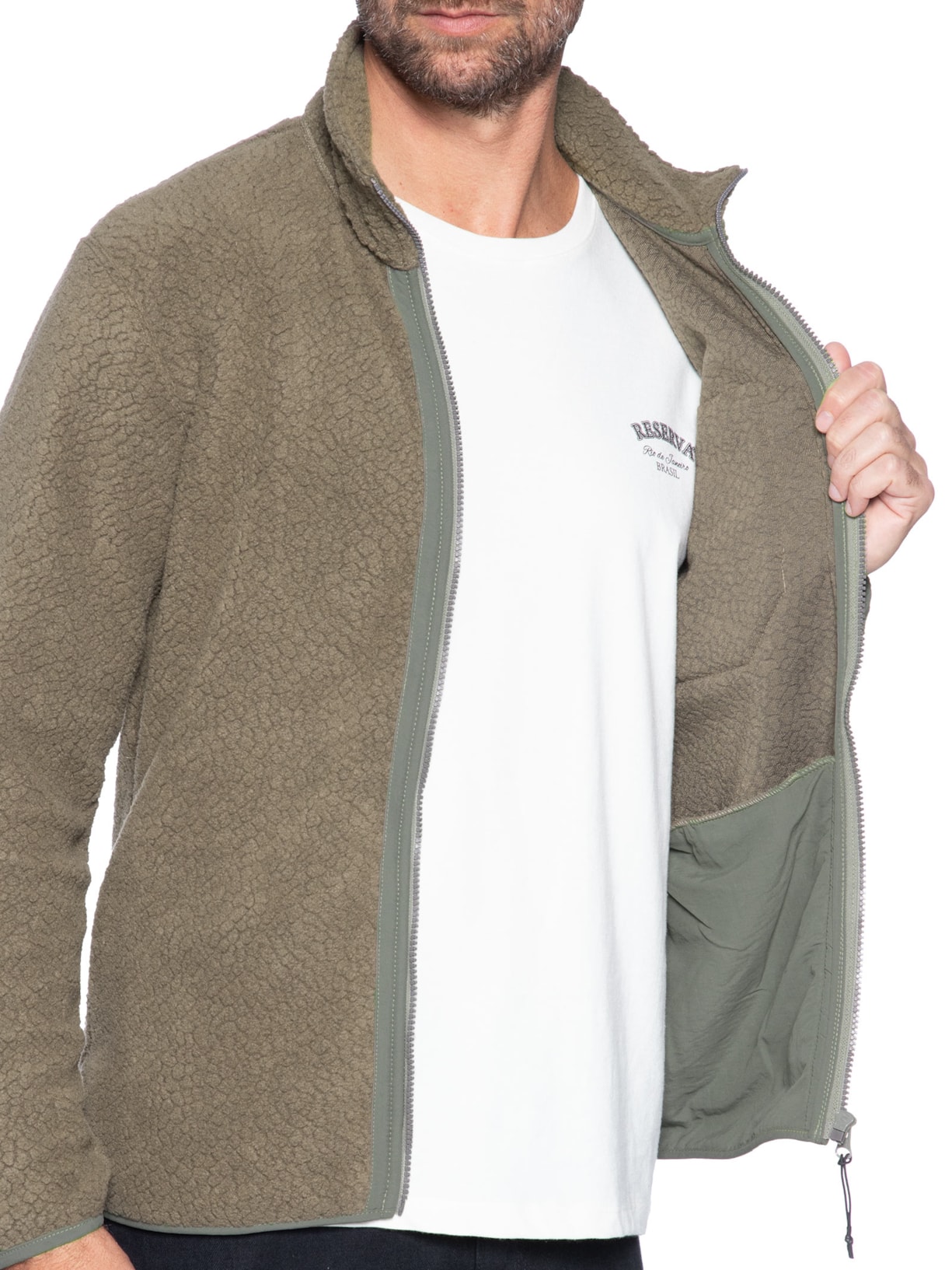 Casaco Masculino Fleece Nagano Marrom Austral