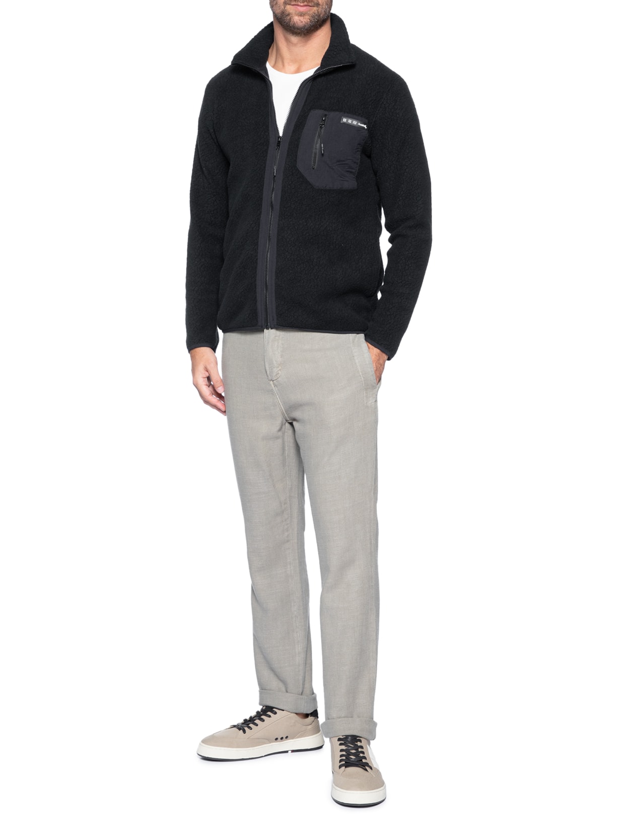 Casaco Masculino Fleece Nagano Preto Austral