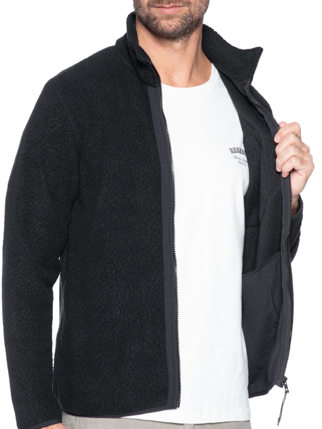 Casaco Masculino Fleece Nagano Preto Austral