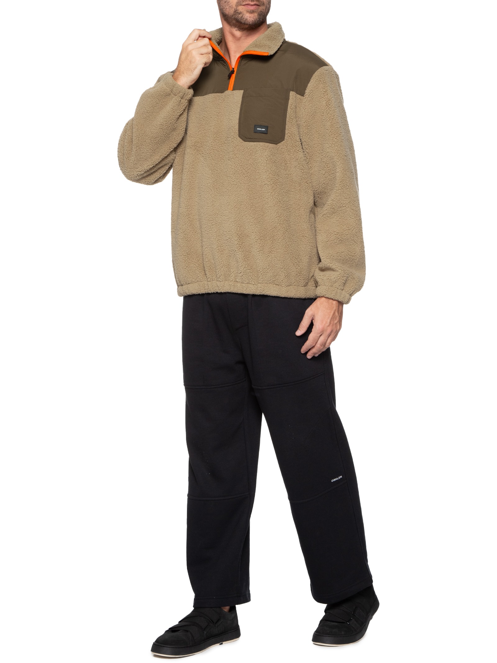 Osklen - Casaco Masculino Fleece Trkk - Bege