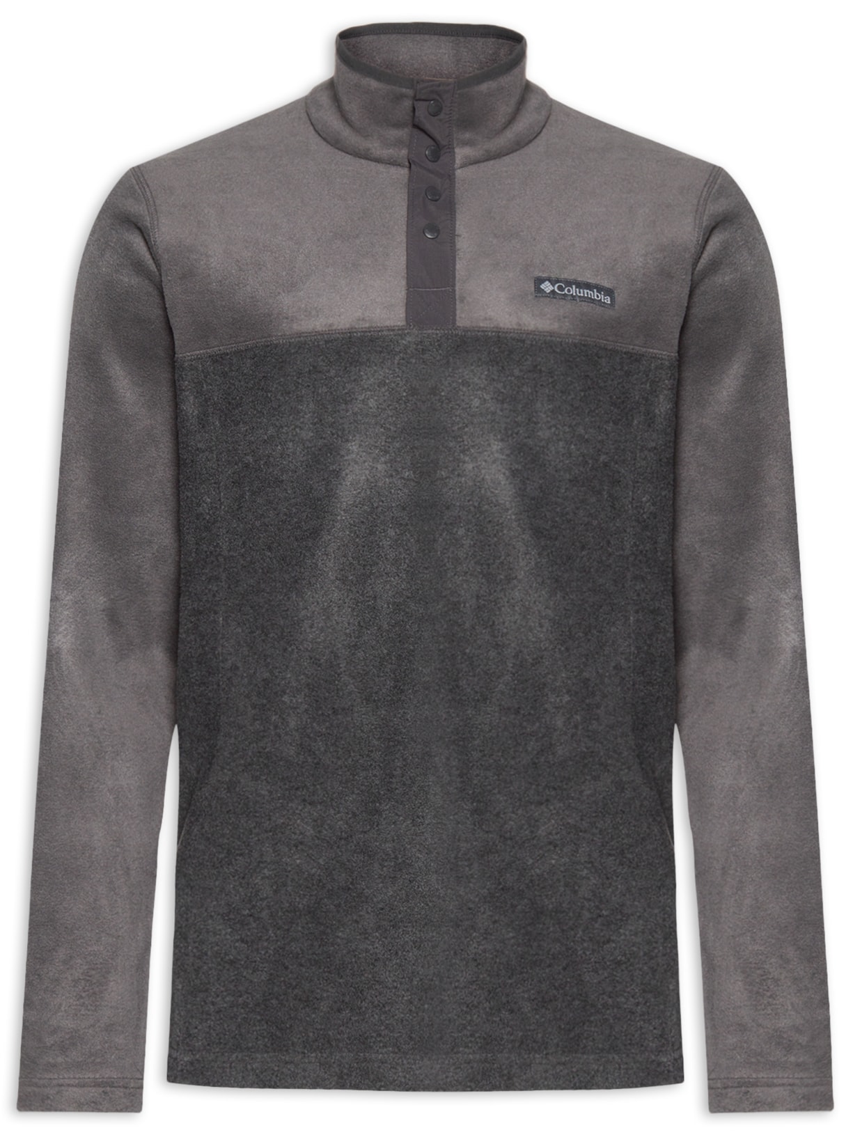 Casaco Masculino Fleece Vista Com Botão Steens - Cinza