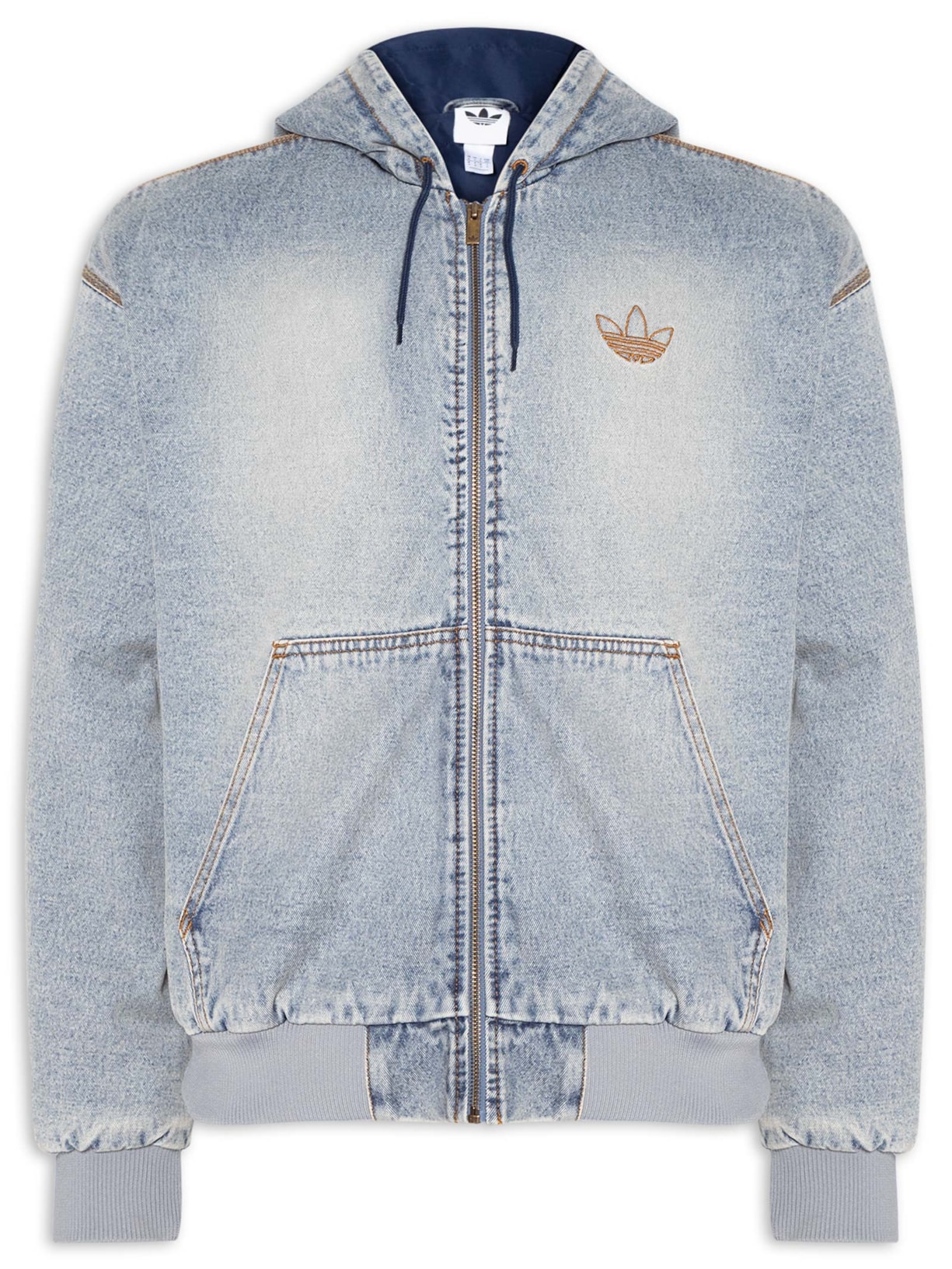 Casaco Masculino Hooded Denim Cinza Adidas Originals