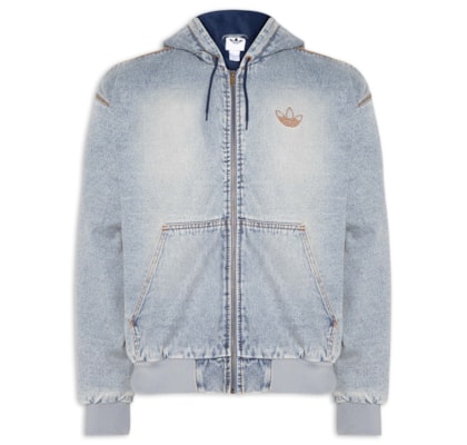 Casaco Masculino Hooded Denim - Cinza