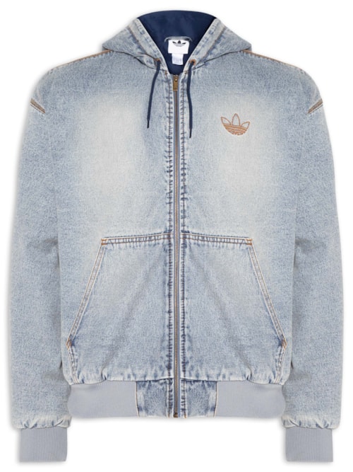 Casaco Masculino Hooded Denim - Cinza