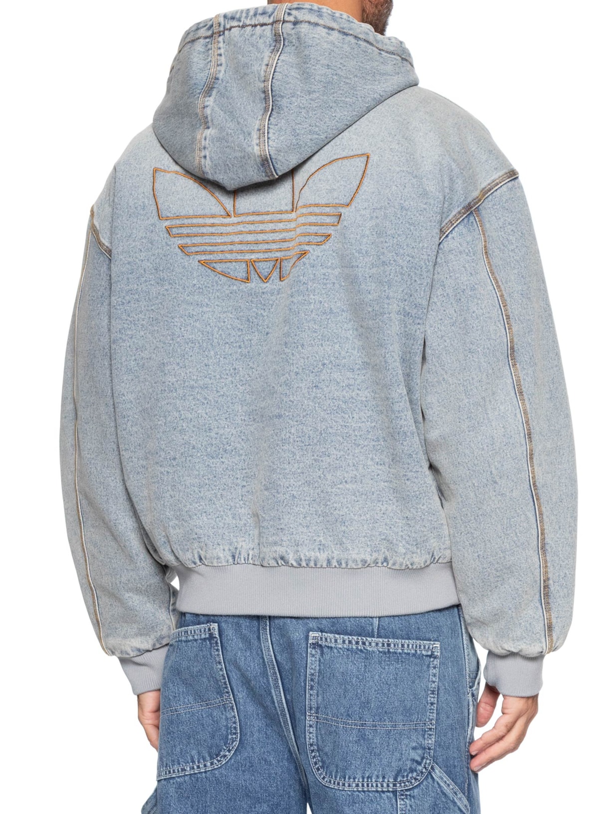 Casaco Masculino Hooded Denim Cinza Adidas Originals