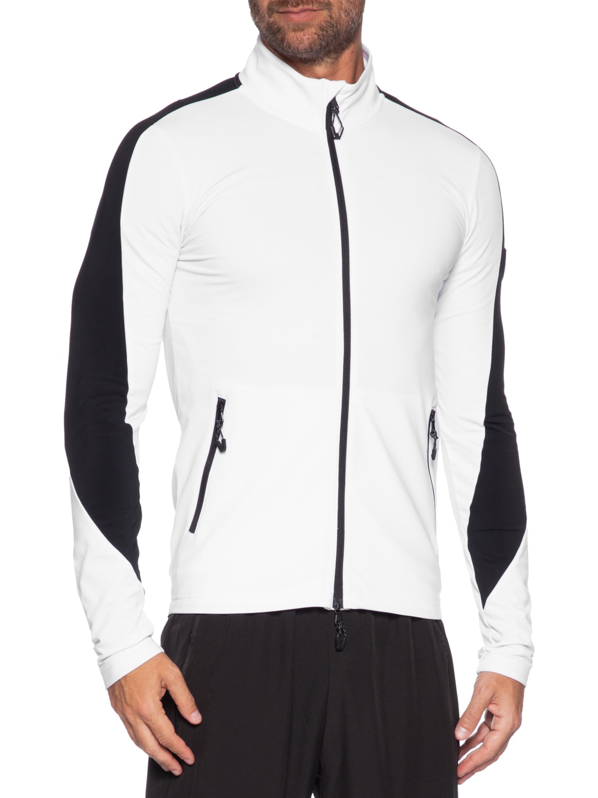 Casaco Masculino Jersey Technical Ski Fleece Branco Ea7 Emporio Armani