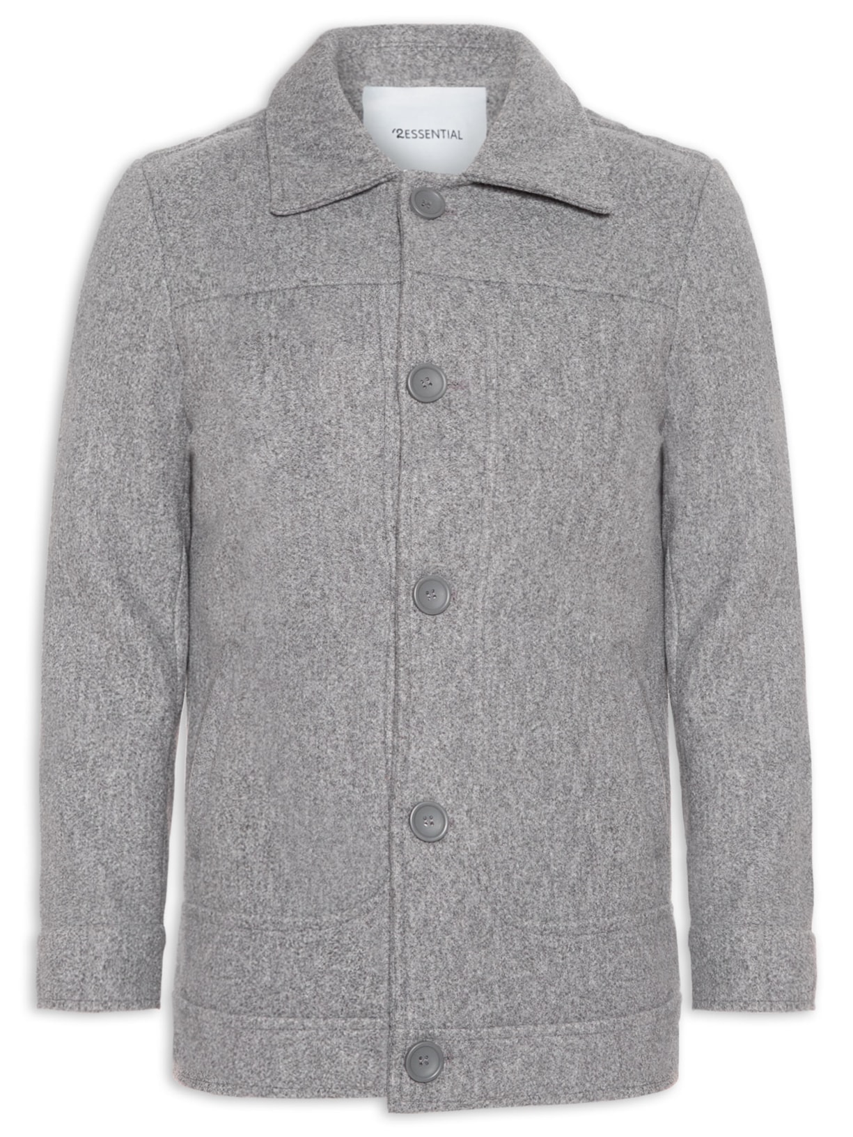 Casaco Masculino Lã Batida - Cinza