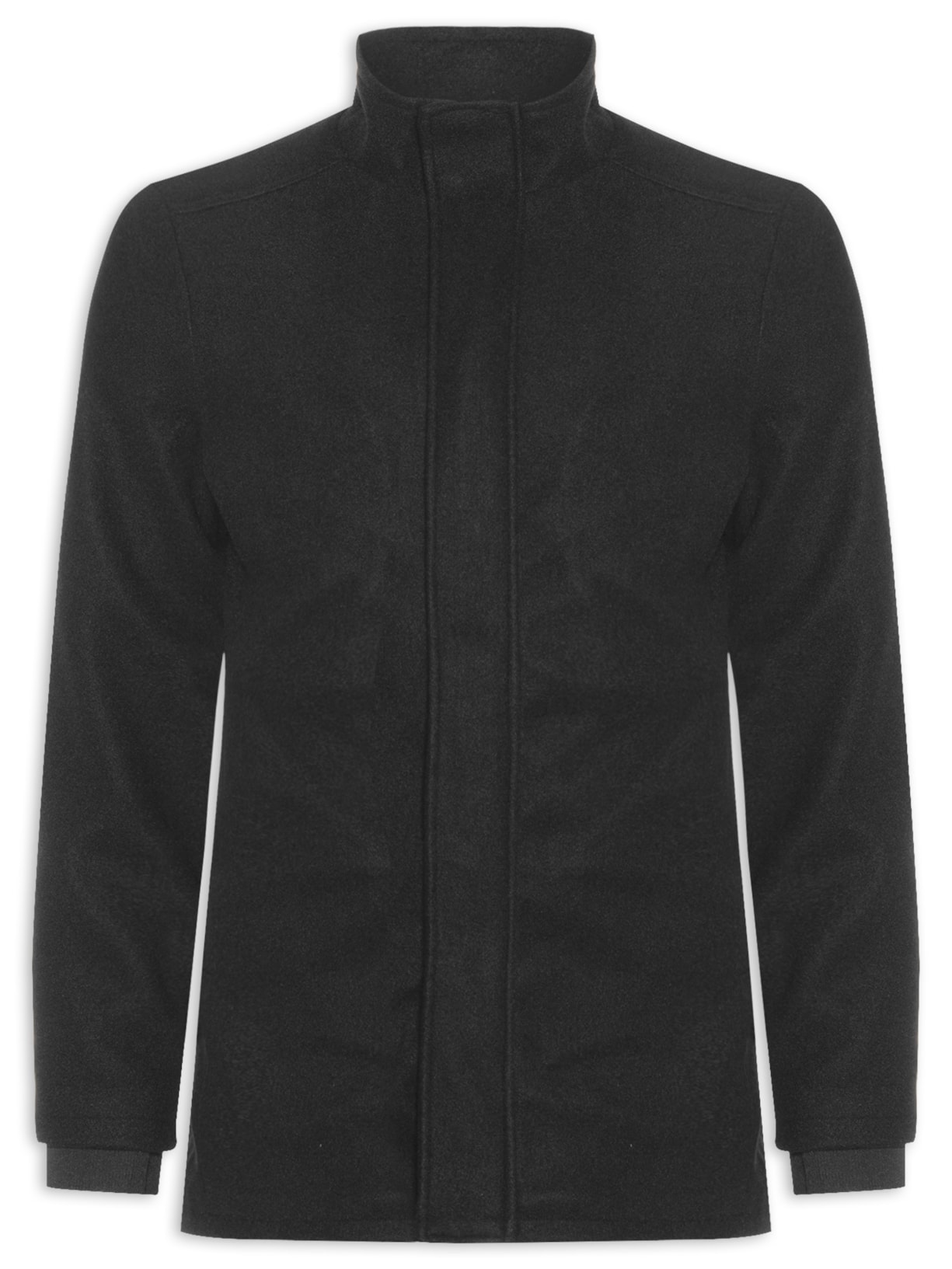 Casaco Masculino Lã Batida - Preto