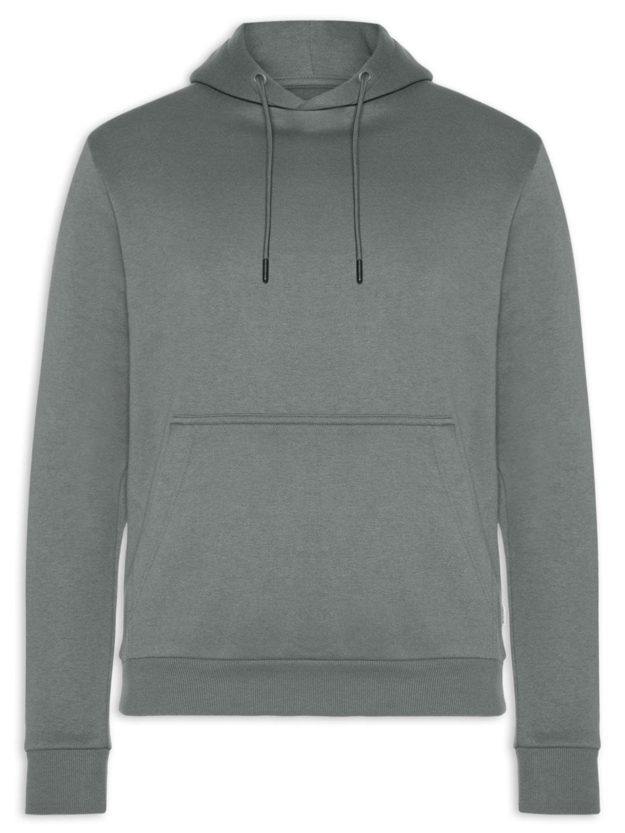 Casaco Masculino Moletom Básico Com Capuz - Cinza