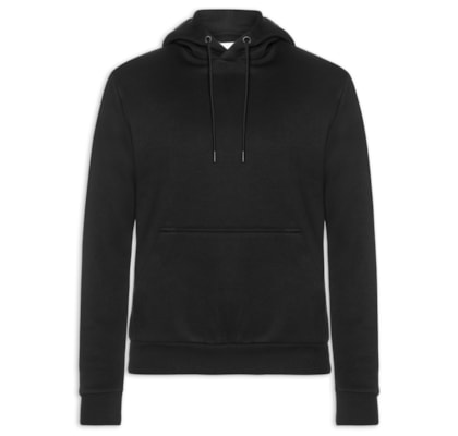 Casaco Masculino Moletom Básico Com Capuz - Preto