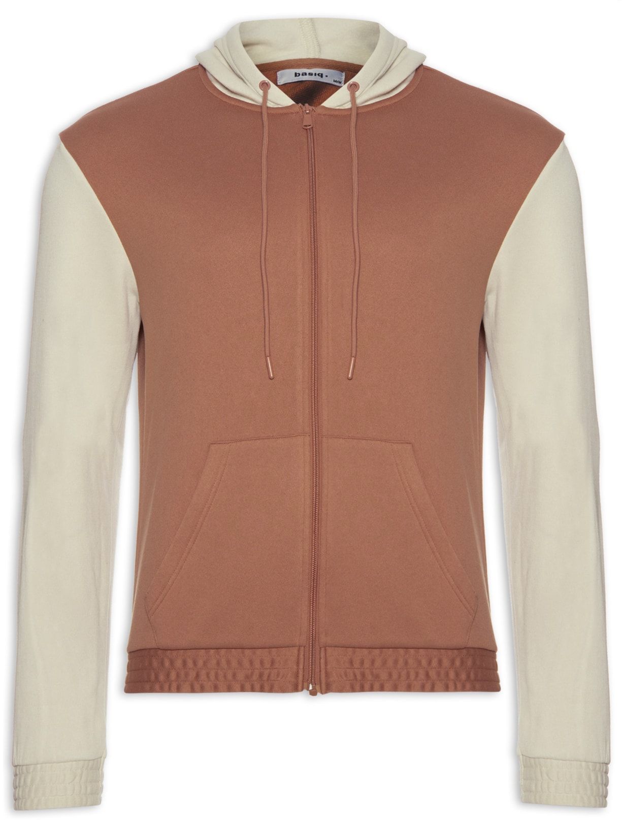 Casaco Masculino Moletom Bicolor - Marrom