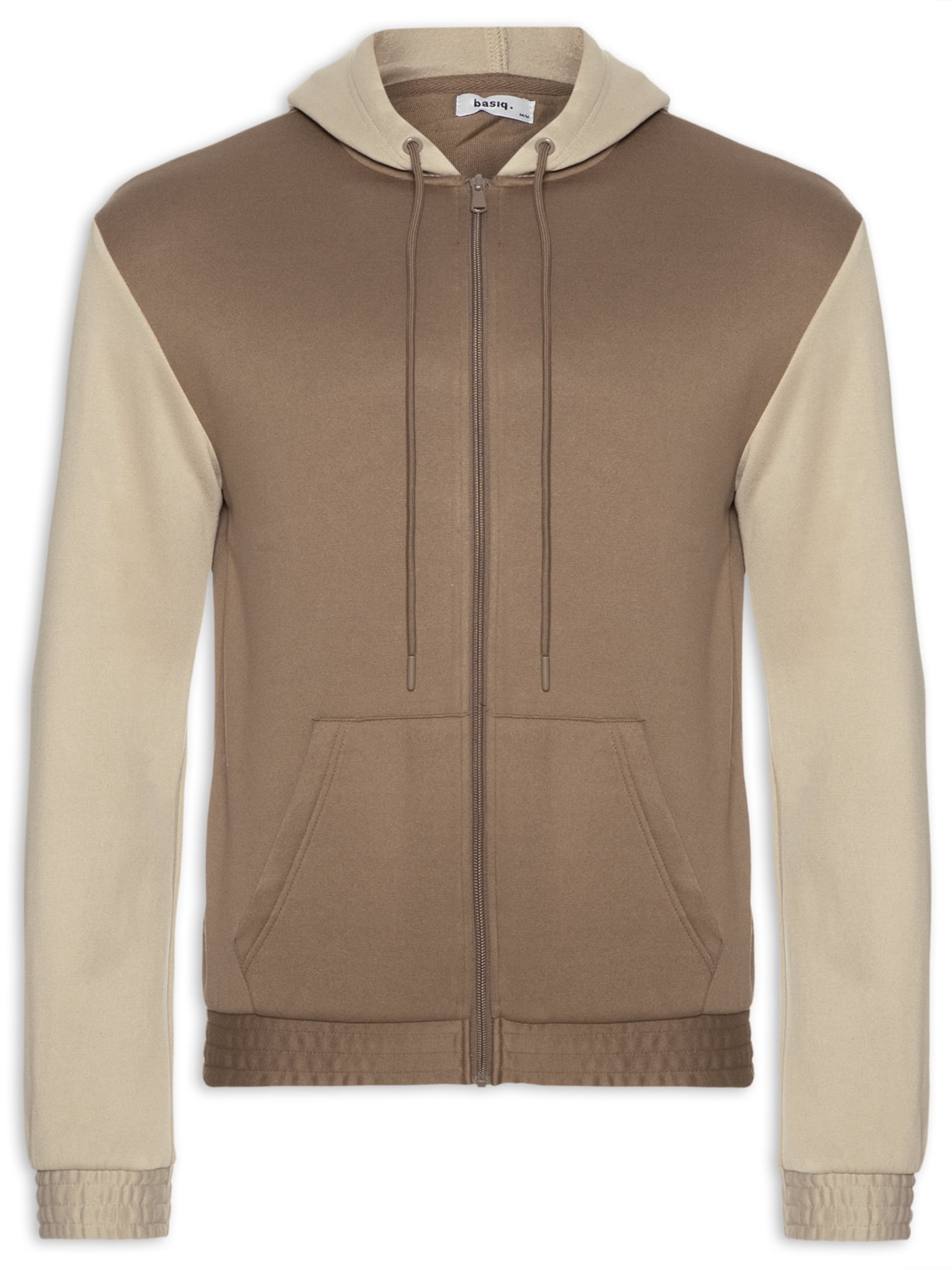 Casaco Masculino Moletom Bicolor - Marrom