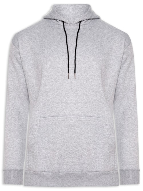 Casaco Masculino Moletom Com Capuz - Cinza