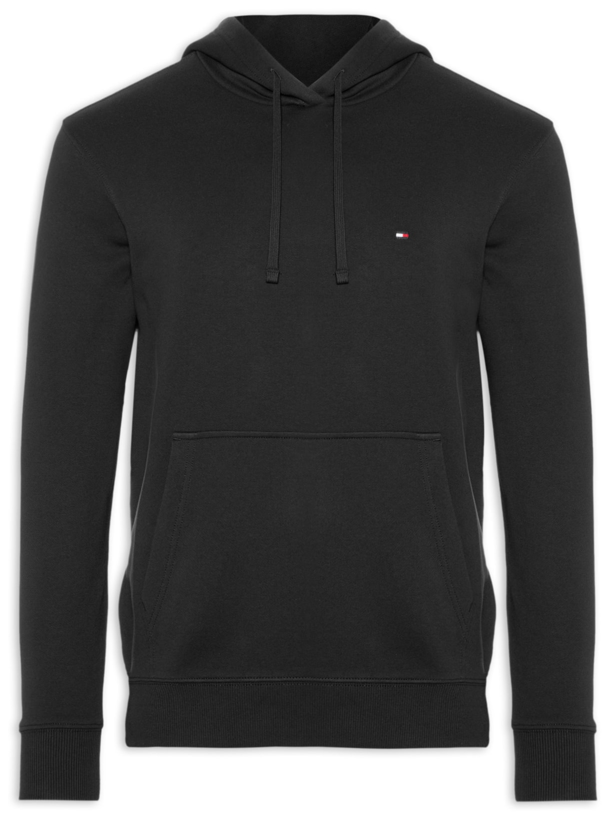 Casaco Masculino Moletom Com Capuz Essential Terry Flag Logo - Preto