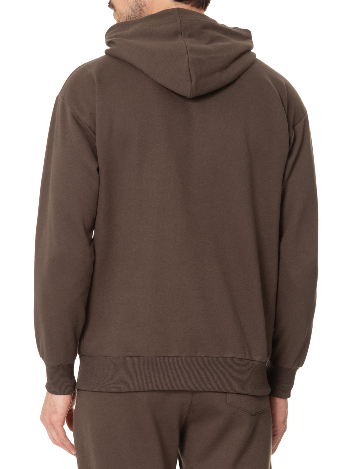 Casaco Masculino Moletom Com Capuz Marrom  Basiq Men