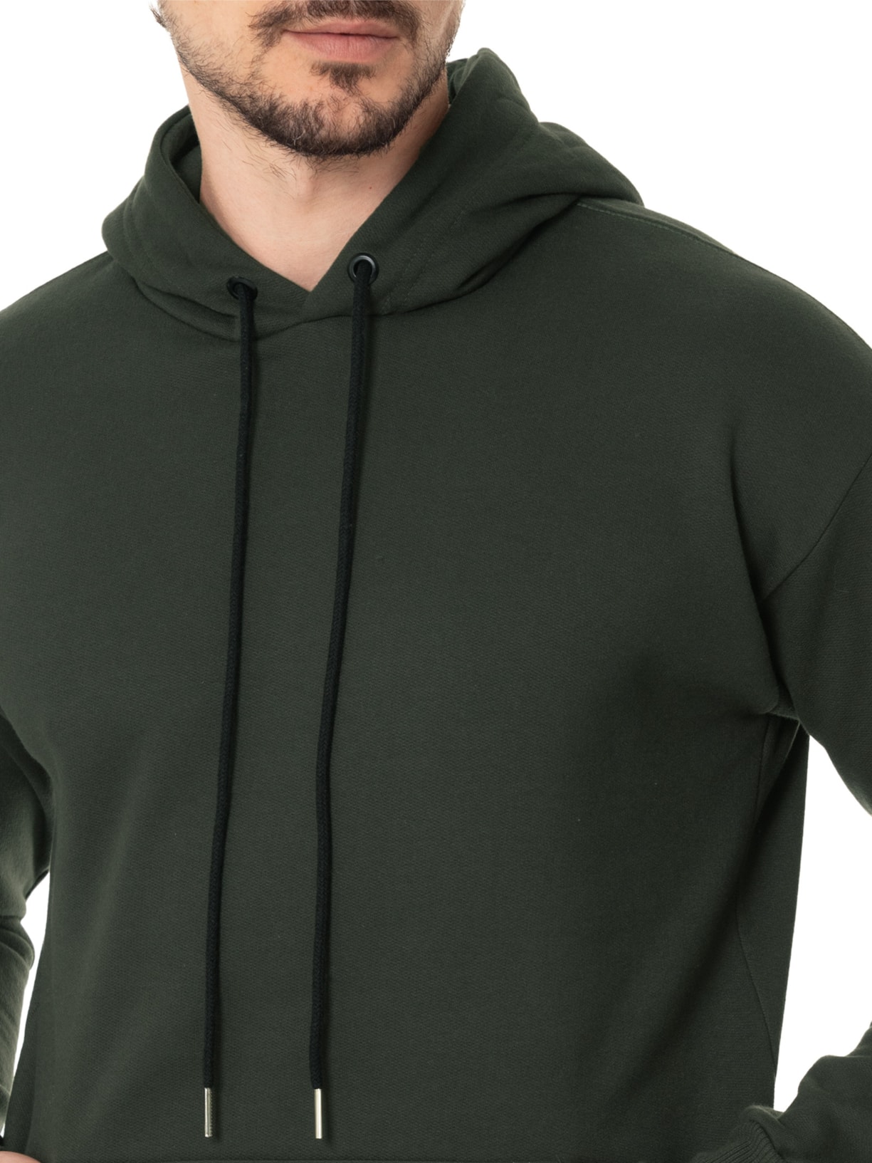 Casaco Masculino Moletom Com Capuz Verde  Basiq Men