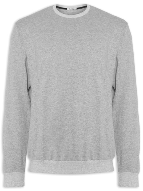 Casaco Masculino Moletom Gola C - Cinza