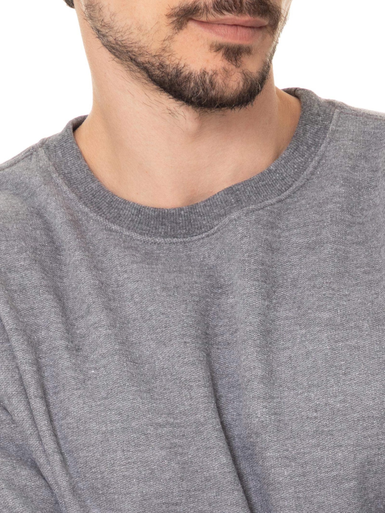 Casaco Masculino Moletom Gola Careca Cinza Basiq Men