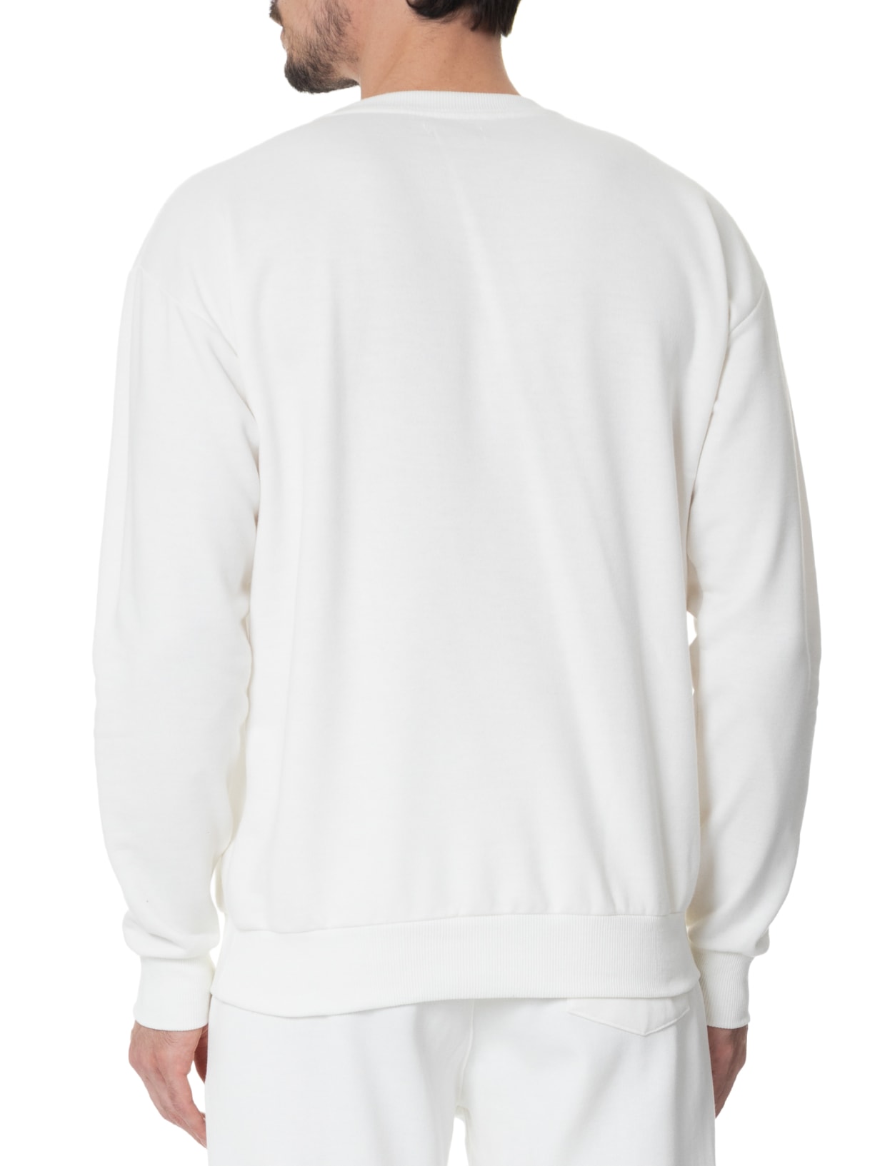 Casaco Masculino Moletom Gola Careca Off White Basiq Men