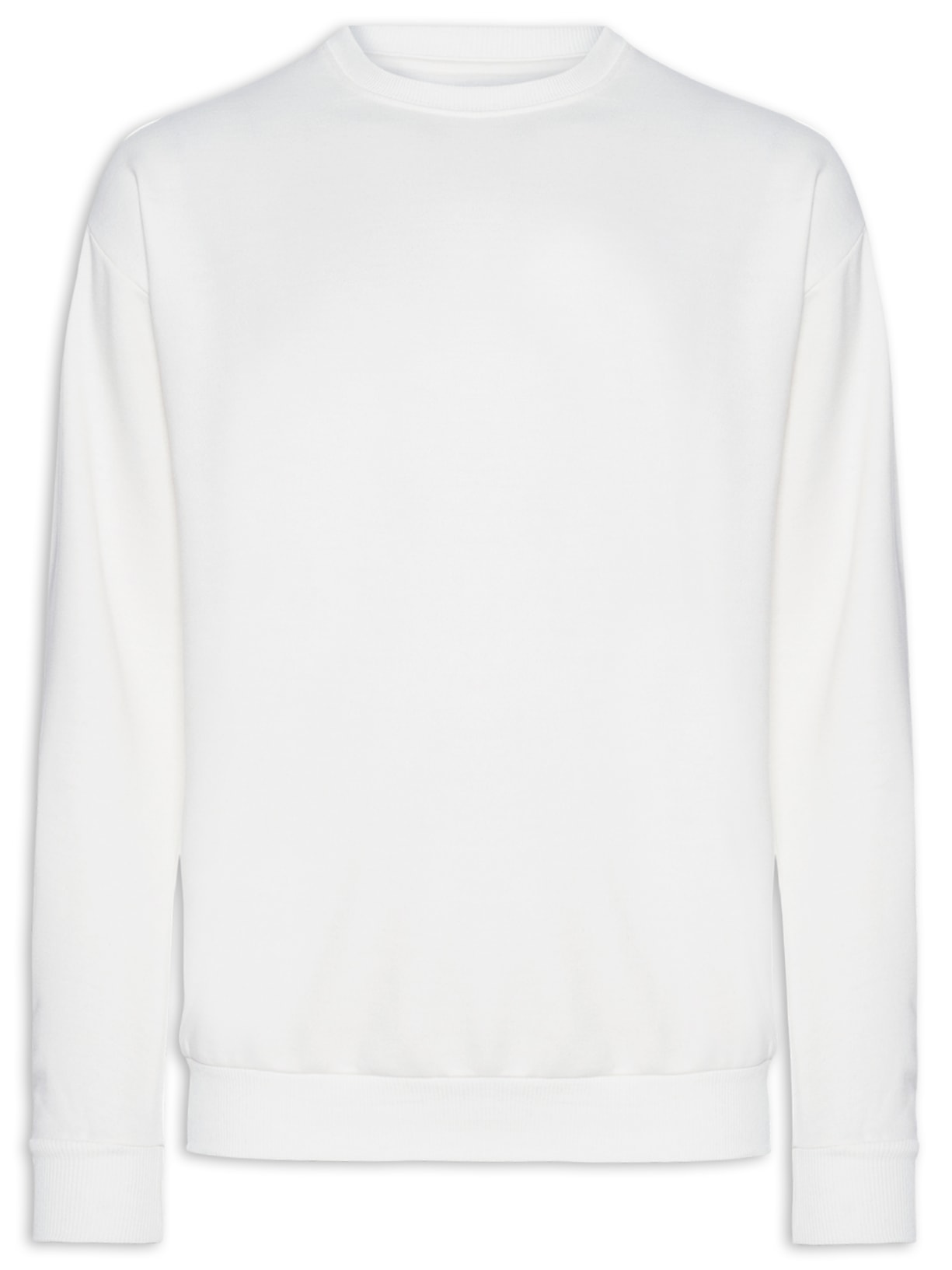 Casaco Masculino Moletom Gola Careca Off White Basiq Men