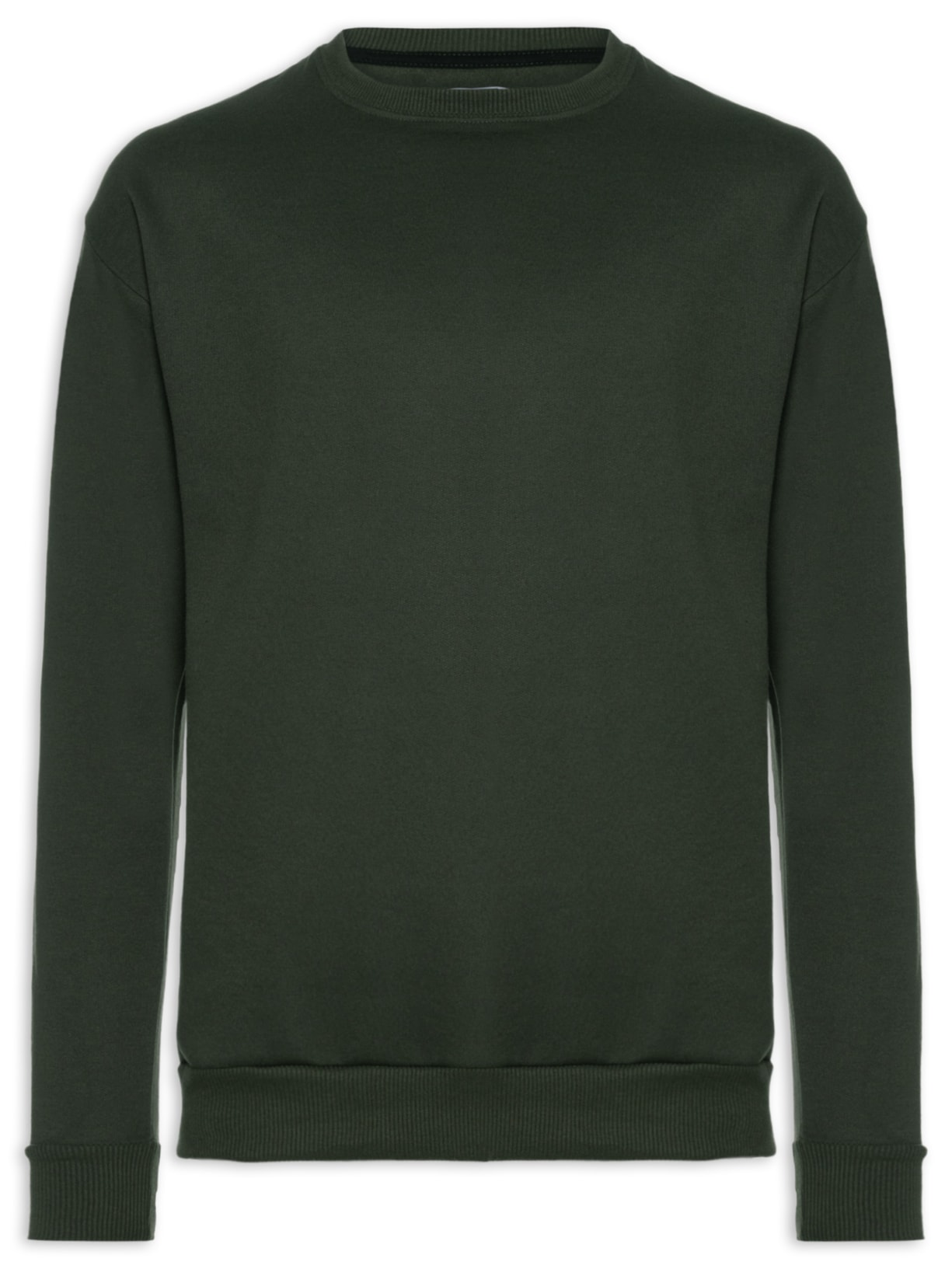 Casaco Masculino Moletom Gola Careca Verde Basiq Men