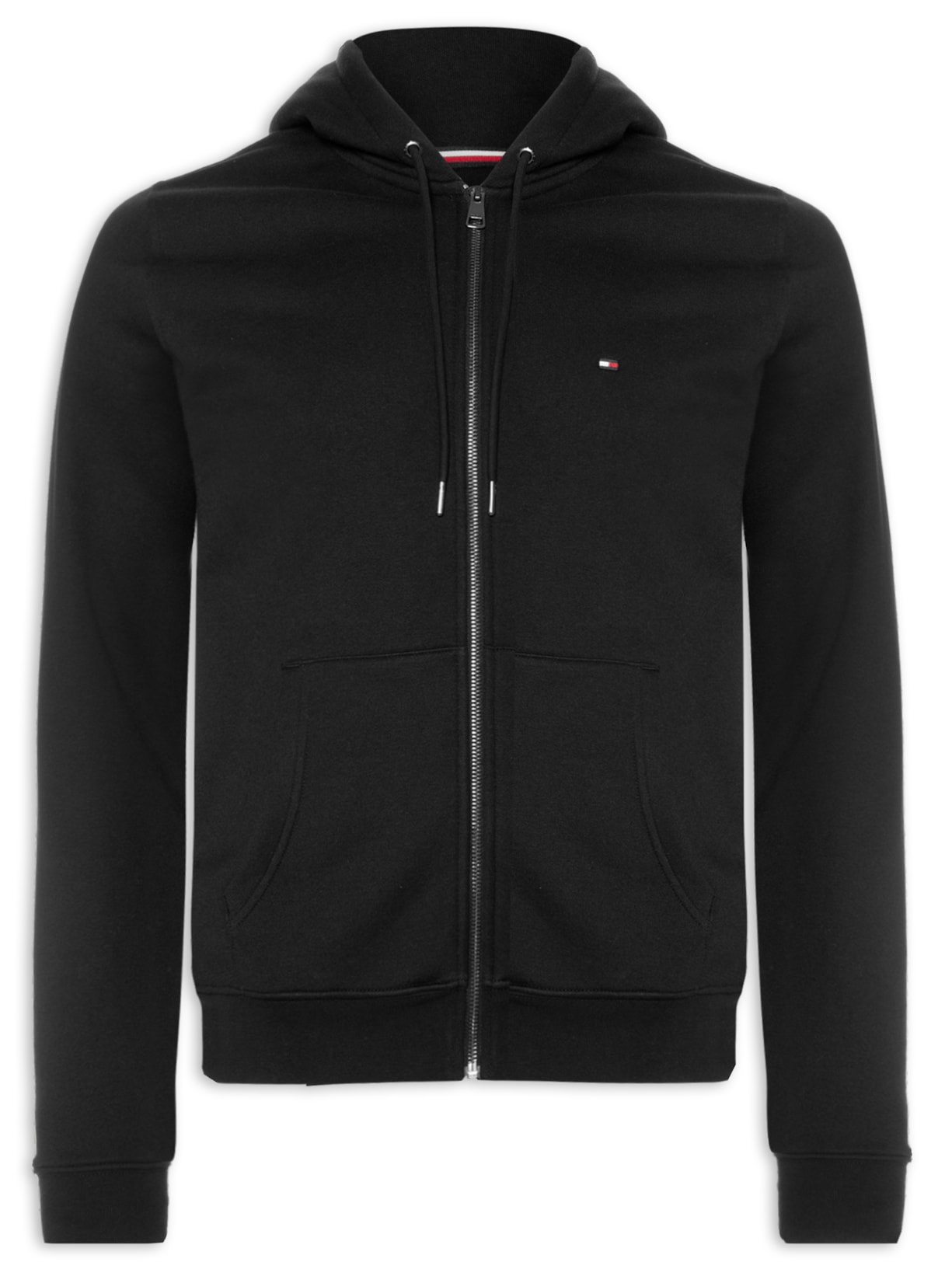 Casaco Masculino Moletom Im Na Flag Logo Zip Thru - Preto