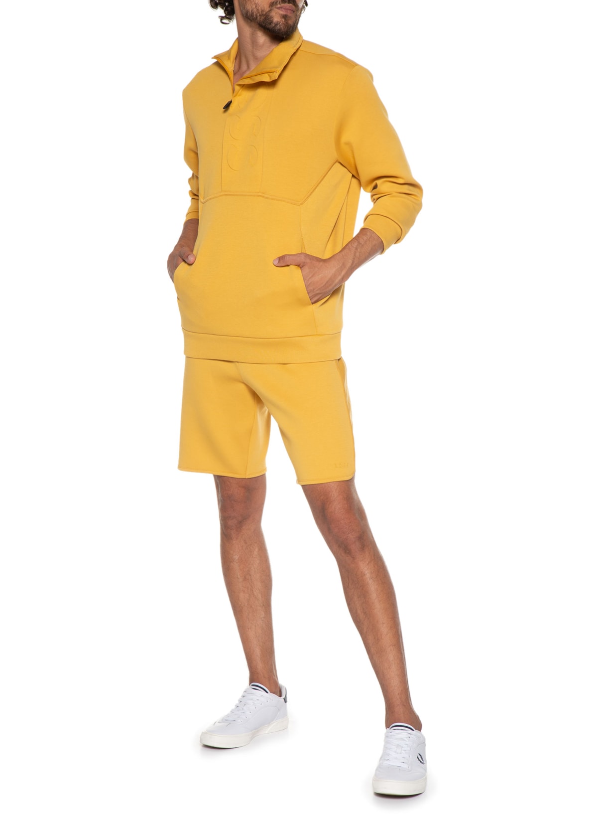 Casaco Masculino Moletom Swover Amarelo Boss