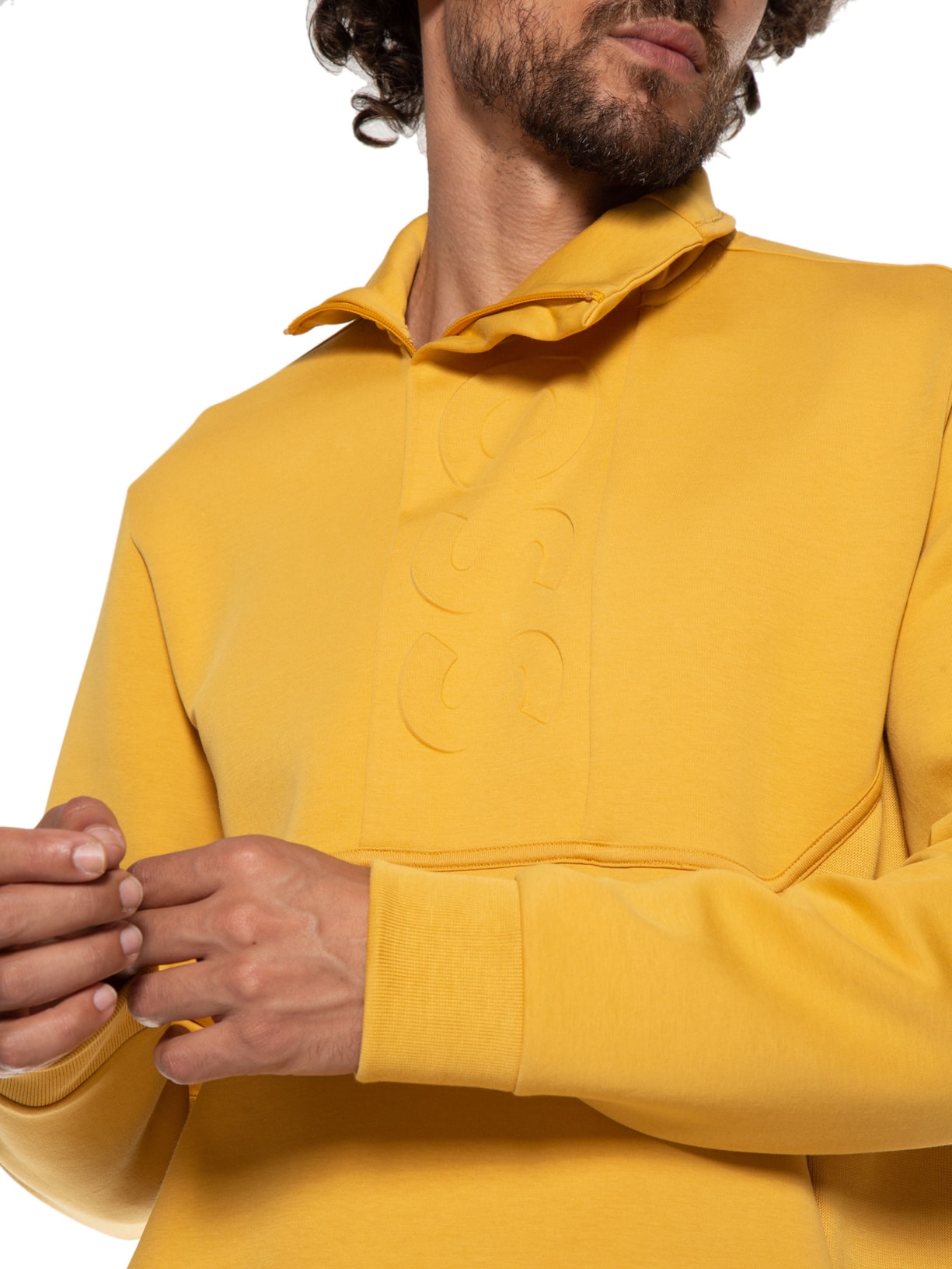 Casaco Masculino Moletom Swover Amarelo Boss