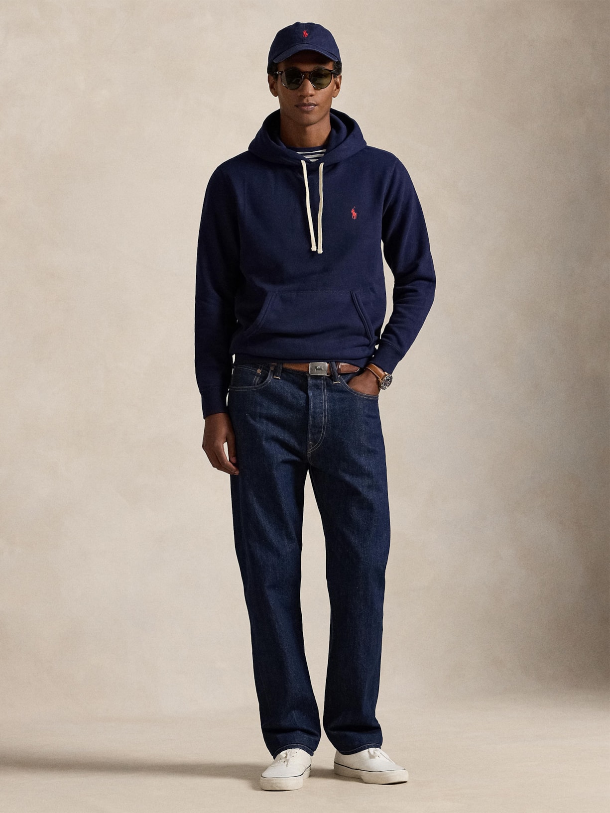 Casaco Masculino Moletom The Rl Fleece Azul Polo Ralph Lauren