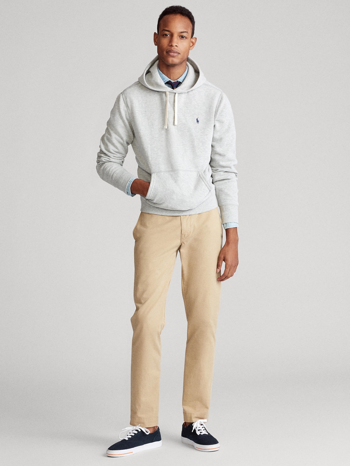 Casaco Masculino Moletom The Rl Fleece Cinza Polo Ralph Lauren