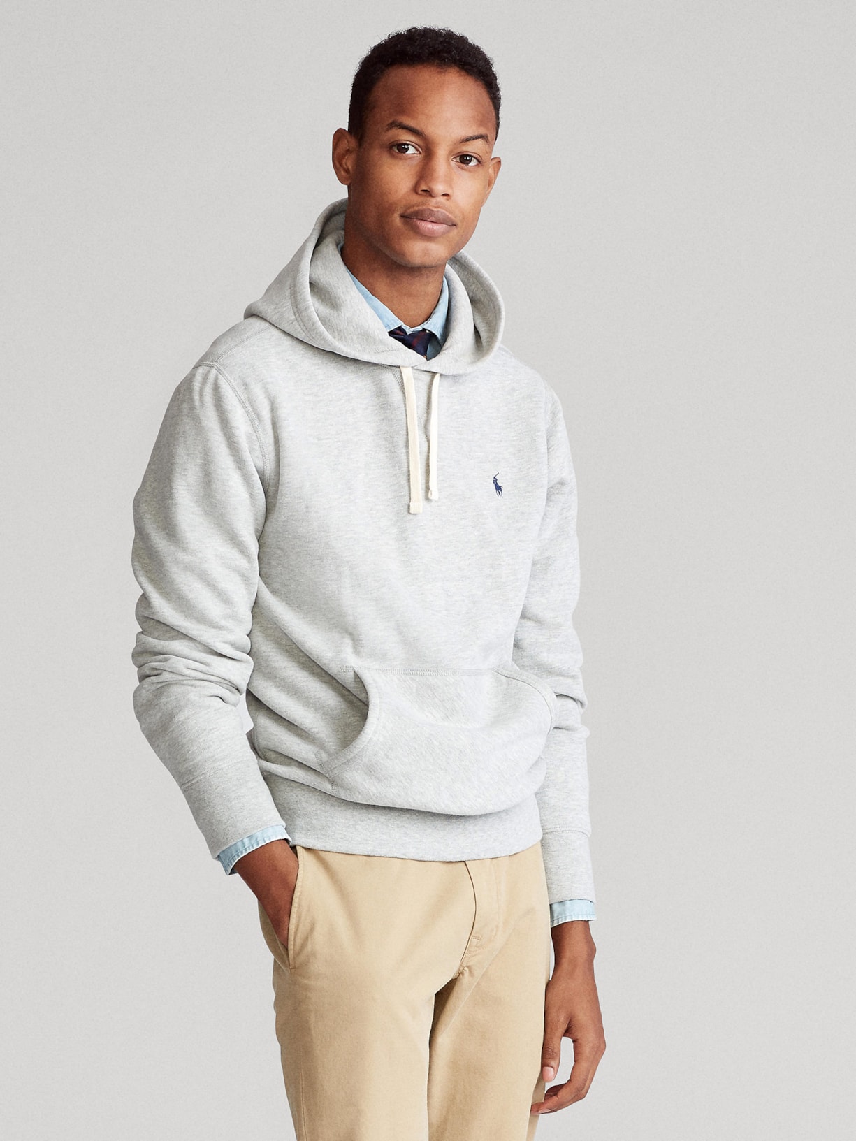 Casaco Masculino Moletom The Rl Fleece Cinza Polo Ralph Lauren