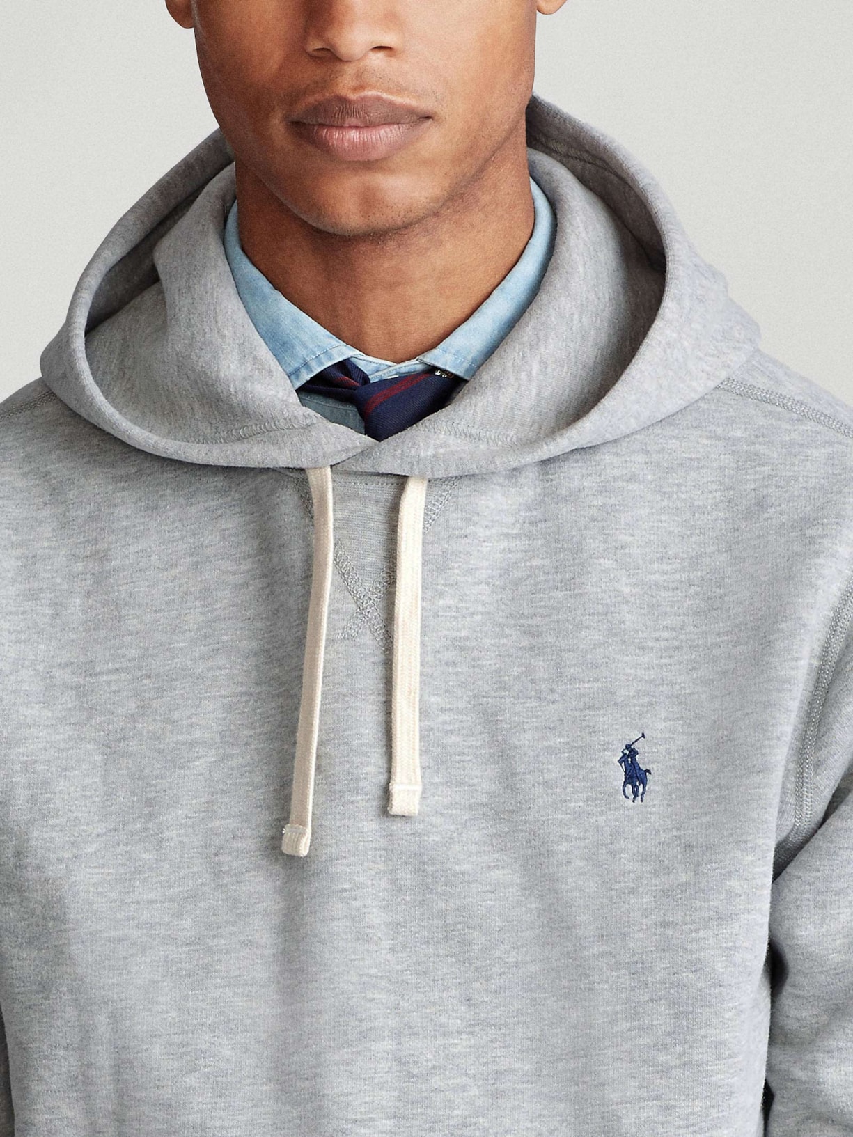 Casaco Masculino Moletom The Rl Fleece Cinza Polo Ralph Lauren