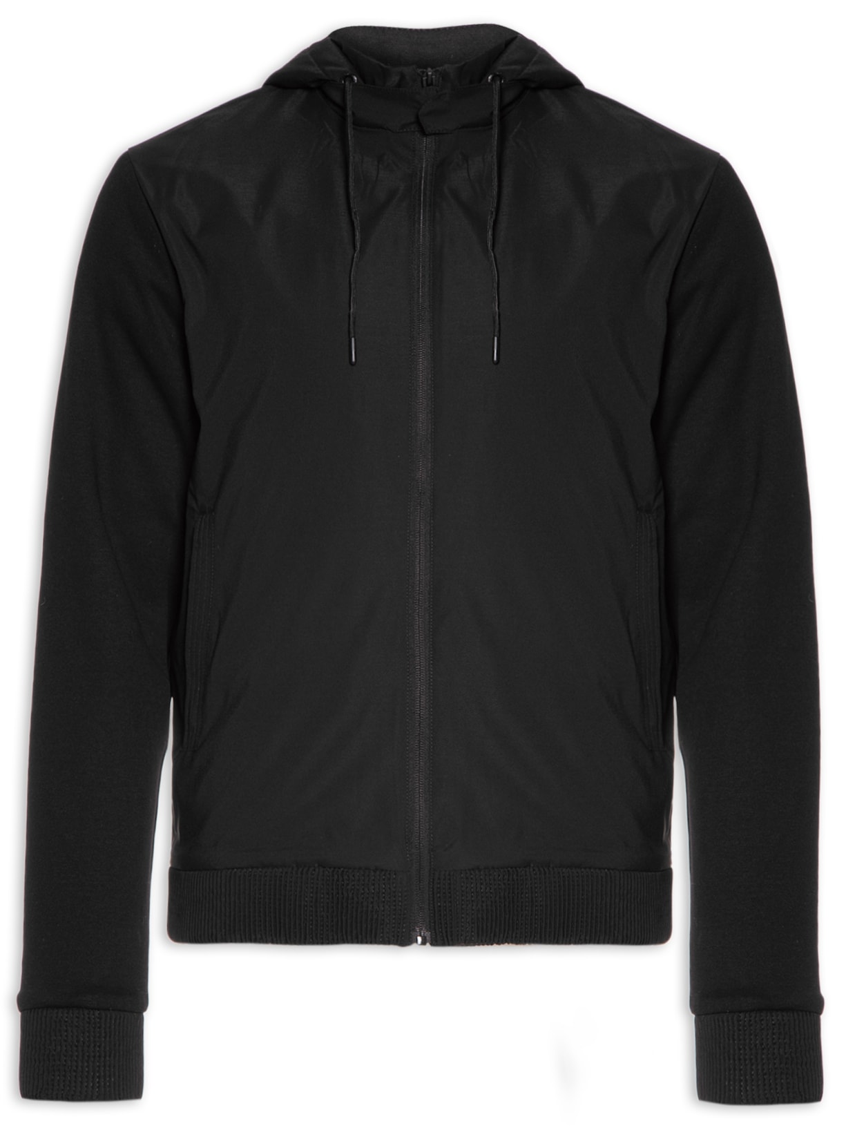Casaco Masculino Moletom Zip - Preto