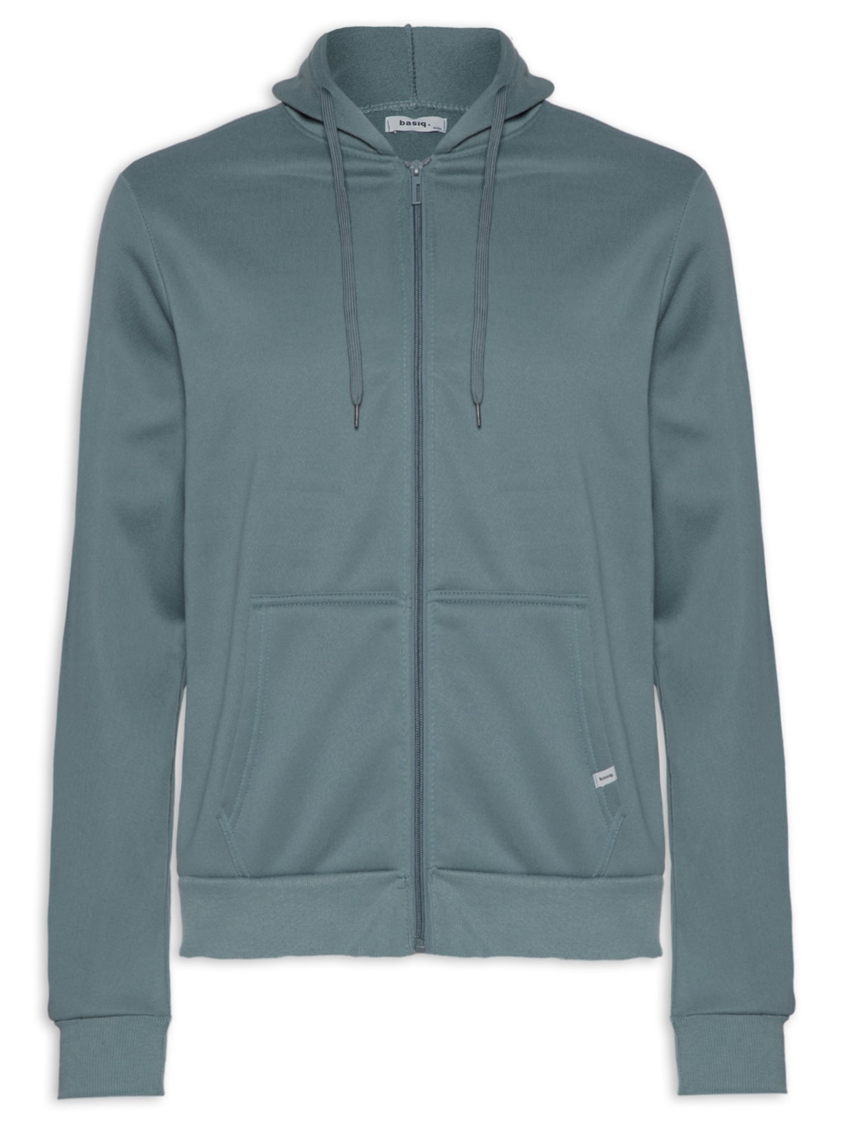 Casaco Masculino Moletom Zíper Com Gorro - Azul