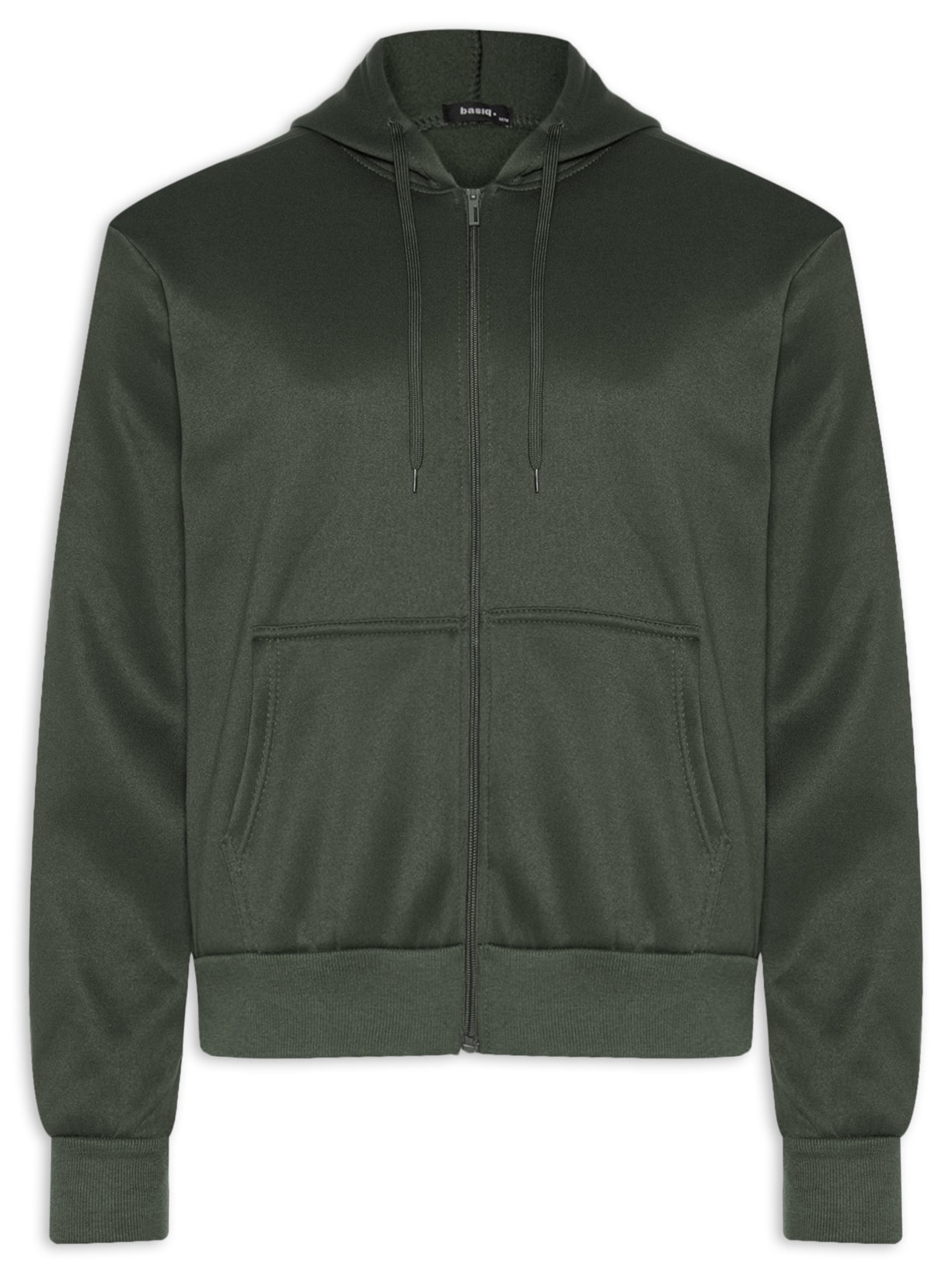 Casaco Masculino Moletom Zíper Com Gorro - Verde