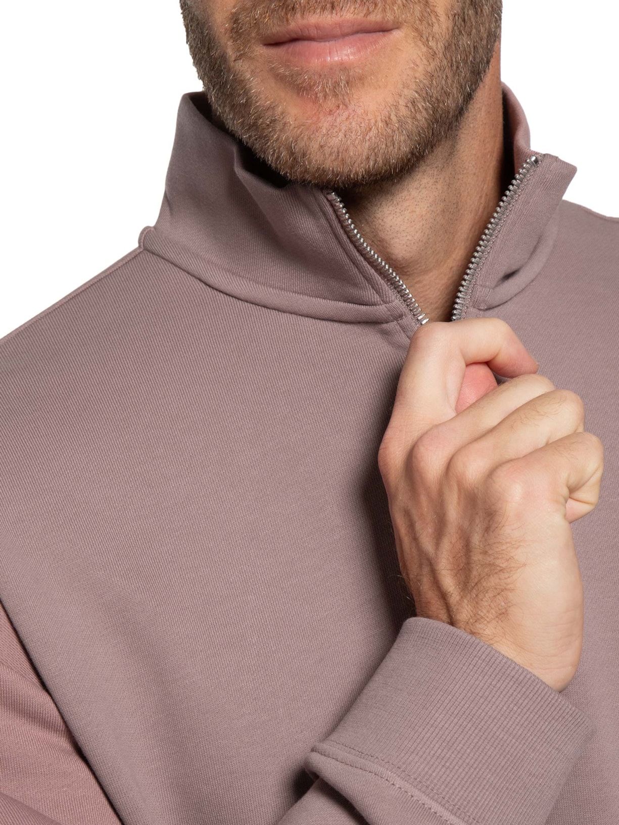 Casaco Masculino Relaxed Fit Zip-Neck Cotton Durty Marrom Hugo