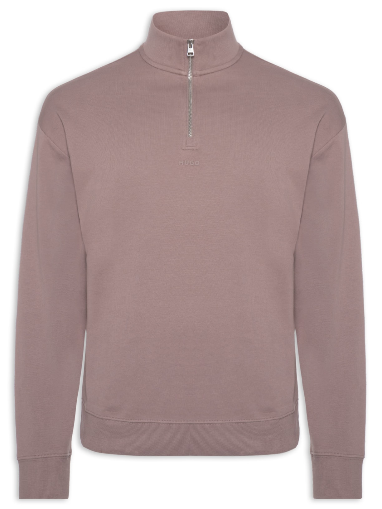 Casaco Masculino Relaxed Fit Zip-Neck Cotton Durty - Marrom