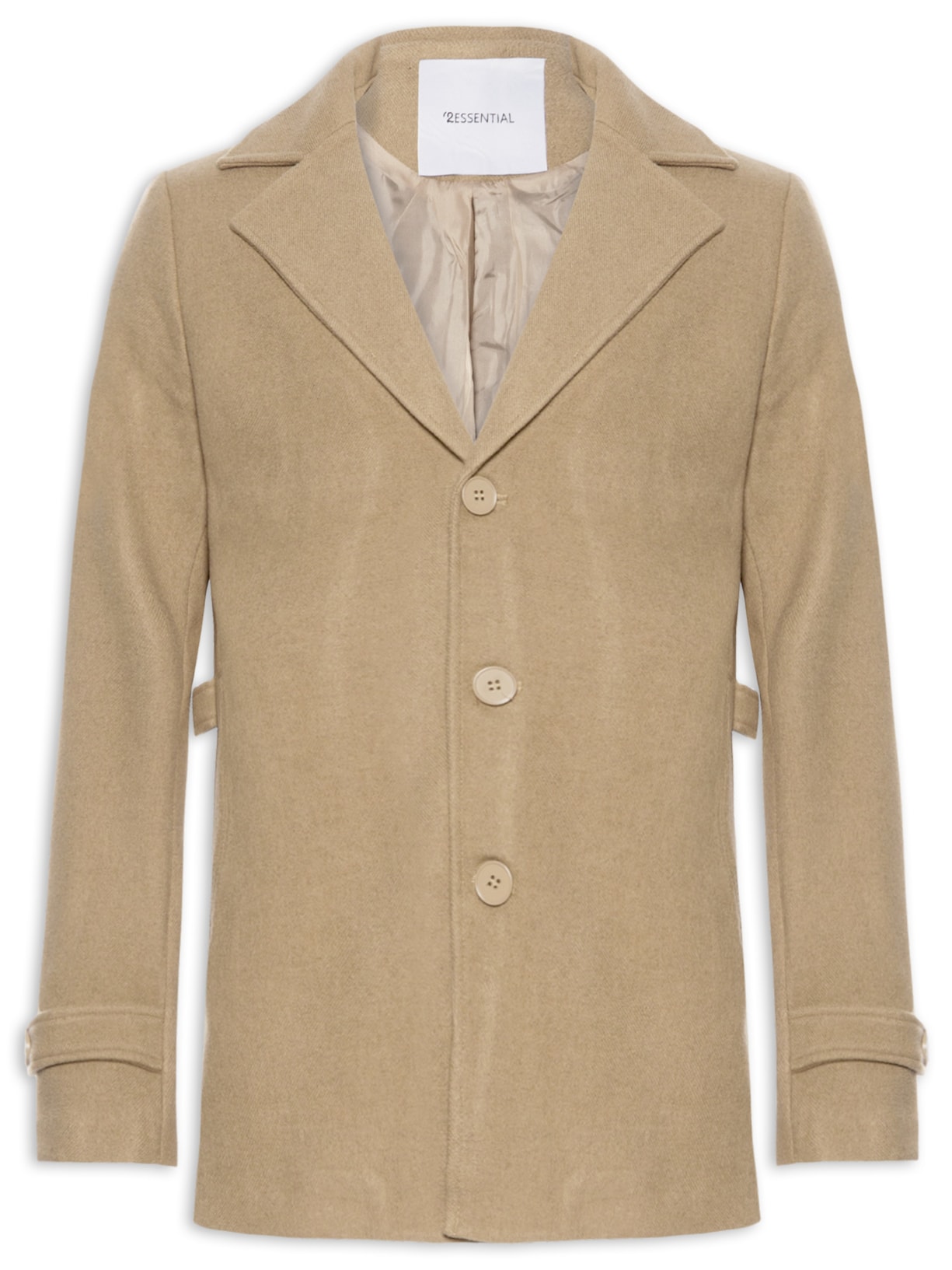 Casaco Masculino Sobretudo Clássico - Bege