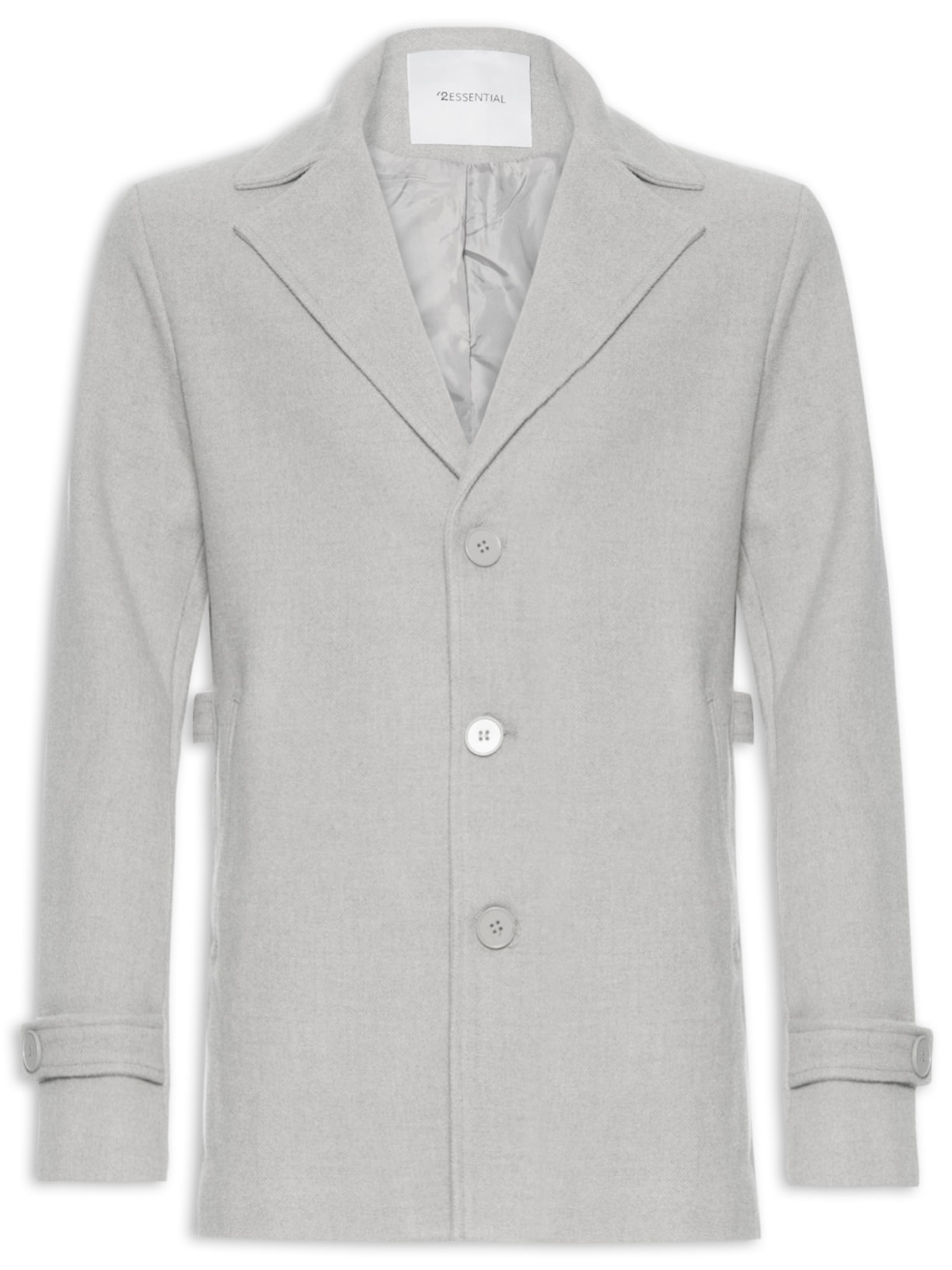 Casaco Masculino Sobretudo Clássico - Cinza