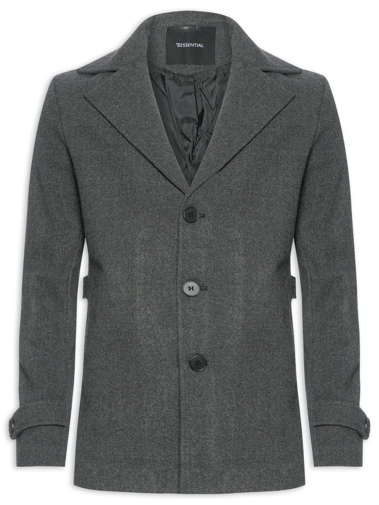 Casaco Masculino Sobretudo Clássico - Cinza