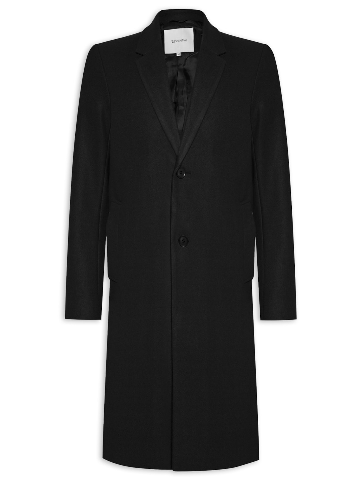 Casaco Masculino Sobretudo Clássico - Preto