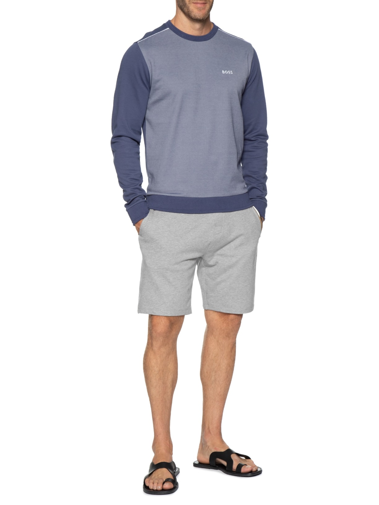 Casaco Masculino Tracksuit Sweatshirt Azul Boss