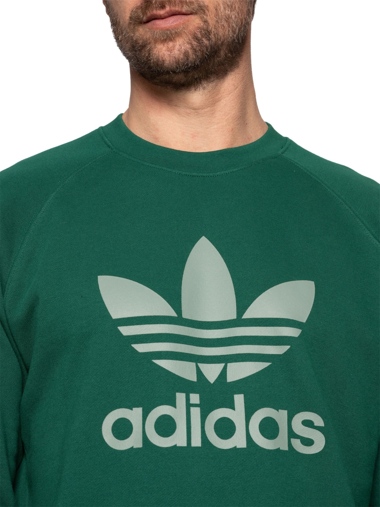 Casaco Masculino Trefoil Crew Verde Adidas Originals