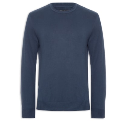Casaco Masculino Tricot Básico - Azul
