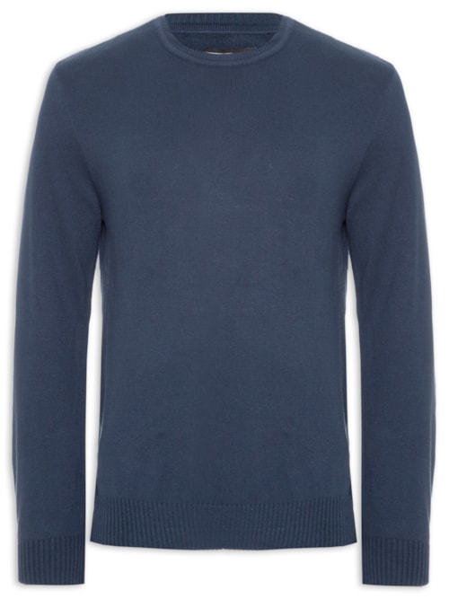 Casaco Masculino Tricot Básico - Azul