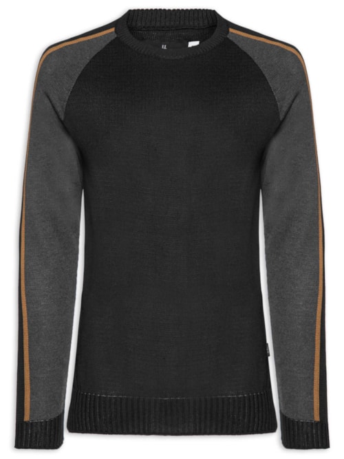 Casaco Masculino Tricot Color - Preto