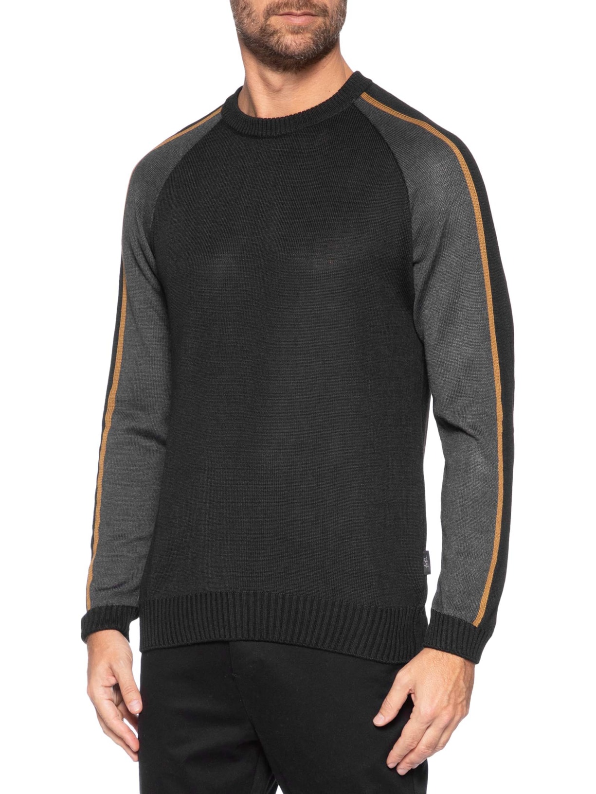 Casaco Masculino Tricot Color Preto Foxton